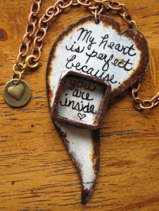 My heart is perfect pendant